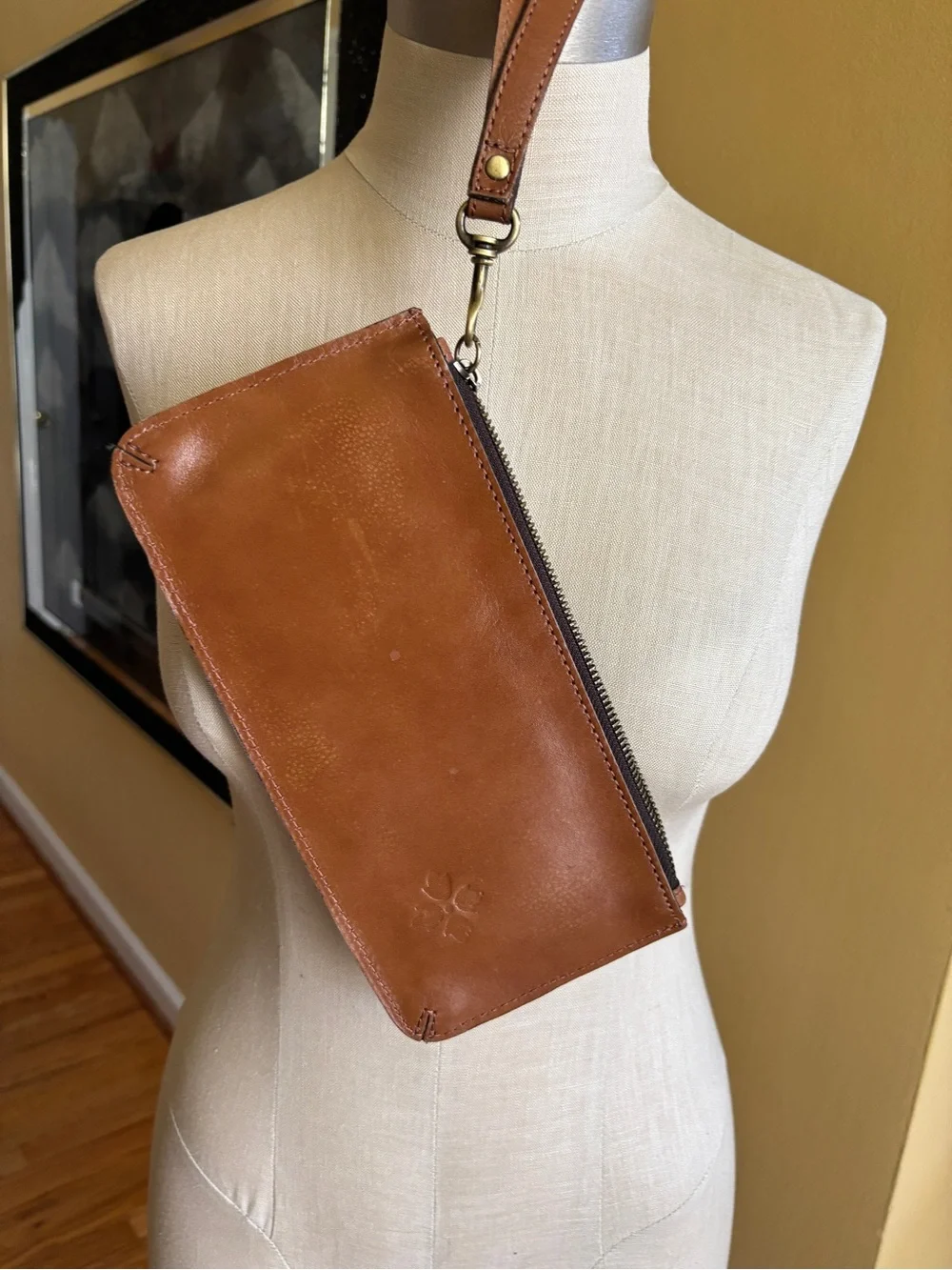 patricia nash genuine leather map print wristlet